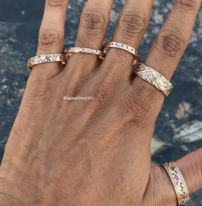 Bague de Thérapie Magnétique en Cuivre Pur de Haute Qualité, Motif Géométrique Clé Grecque, Double Aimant Interne, Anneau de Guérison Bio-Énergétique – Vente en Gros - Product Image 5