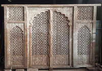 Décor de scène de mariage sur le thème du Mihrab, ensemble de cadres en bois, artisanal, durable, moderne, luxueux, simple, faible MOQ, livraison rapide, plaque d'entrée