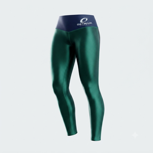 Ostriya Women's Solid Color Anti-Bacterial Breathable Seamless Knitted Mid Waist Slim Fit Full Length Spandex/Polyester <b>Leggings</b> - Product Image 2
