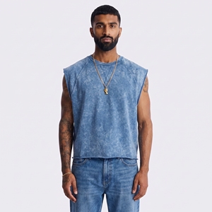 Débardeur Sportif Homme Coupe Boxy Vintage Ample Sans Manches Sans Coutures Séchage Rapide Respirant pour Activités de Plein Air - Product Image 5