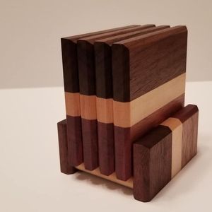 Premium Handmade Wooden Coasters for <b>Drinks</b>, Rustic Tabletop Protection and Elegant Home Decoration - Product Image 6