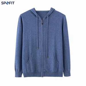 Cardigan zippé décontracté pour homme en cachemire 100% pur, tricot épais, avec manches tombantes, style mode et élégance pour l'hiver - Product Image 5