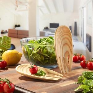 Ensemble de saladiers en bois raffiné – Cuillère et fourchette haut de gamme pour des repas de luxe apaisants - Product Image 6