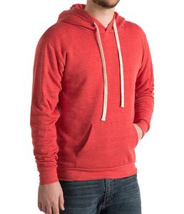 Pull à capuche en éponge française en coton épais de haute qualité Logo personnalisé épaules tombantes rouges surdimensionnées impression en relief polaire d'hiver 3D - Product Image 2