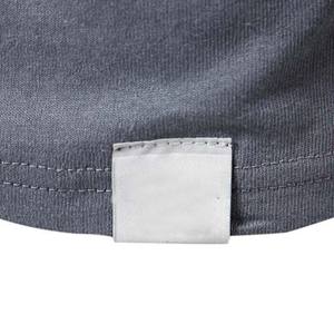 Camisetas de Manga Corta para Hombre, Color Gris, Diseño de Logotipo en el Hombro, Ajuste Regular, Personalizadas, de Poliéster/Algodón - Product Image 6