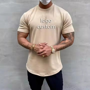 Nouveau T-shirt de sport pour homme, coupe classique, col rond, manches courtes, respirant, séchage rapide, qualité supérieure, logo avant, 100% coton - Product Image 5