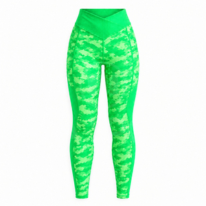 Women Seamless Breathable Activewear Yoga Set Long Sleeve <b>Crop</b> <b>Top</b> High Waist Leggings Four-Way Stretch Front Gym Fitness - Product Image 4