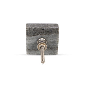Pomos de mármol gris de lujo hechos a mano Shubham, tiradores decorativos de piedra para cajones y puertas de armario, finos. - Product Image 3