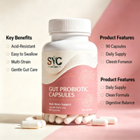 Capsules de Probiotiques pour Adultes Marque Blanche OEM – Équilibre Intestinal, Bien-être Saisonnier, Formule Multi-Souches – 90 Capsules/Flacon – Vente en Gros