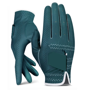 Gants de golf personnalisés en gros avec logo, verts, antidérapants, respirants, à enfiler, en cuir de Cabretta souple de qualité supérieure, pour main gauche - Product Image 4