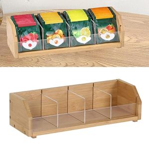 <b>Small</b> Bamboo Tea Bag Organizer Storage Holder for Tea Bags Wood Tea <b>Box</b> Containers Tea Rack Teabag Station Stand for Cabinet - Product Image 4