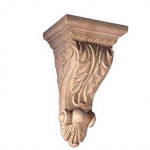Premium Solid Wood Corbels Decorative Wooden <b>Brackets</b> for Cabinets <b>Shelves</b> Elegant Kitchen Interior Upgrade Wood Corbels - Product Image 1