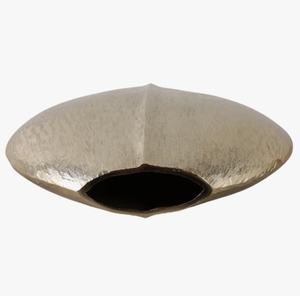 Vase décoratif en métal doré - Contenant moderne et élancé en métal pour fleurs, idéal pour salon de luxe et centre de table D - Product Image 1