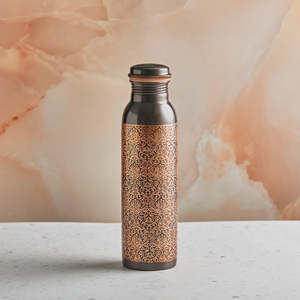 100% Pure <b>Copper</b> Eco-Friendly Large Capacity Leakproof <b>Water</b> <b>Bottle</b> <b>Wholesale</b> From Moradabad India with Vintage Design - Product Image 1