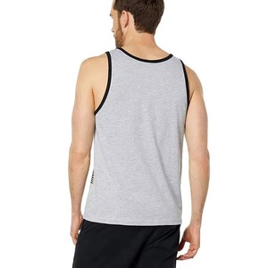 Camiseta sin mangas transpirable de poliéster/algodón para hombre, de color liso, cómoda, con encaje frontal y logotipo personalizado al por mayor - Product Image 5