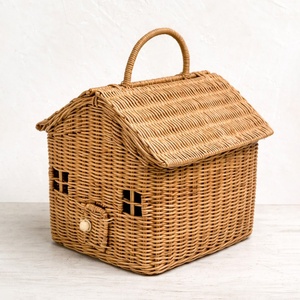 Bolsos de mano para niños de ratán natural al precio más bajo, varios diseños, cestas para bebés, bolsos de mano para niñas. - Product Image 2