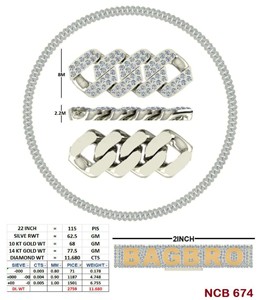 สร้อยคอแบบ Cuban Link ขนาด 8 มม. ทองคำขาว 14K ประดับเพชรทรงกลมเจียระไนแบบ Pave เพชรเลี้ยงในห้องปฏิบัติการ สไตล์ฮิปฮอป สำหรับผู้ชาย แบบ Iced Out พร้อมตัวล็อกแบบกล่องสลักชื่อได้ - Product Image 2