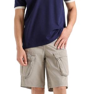 กางเกงขาสั้นกีฬาผู้ชายคุณภาพสูง ผ้าฝ้าย 100% ย้อมสีเรียบ ระบายอากาศ แห้งเร็ว กันยับ กันลม สไตล์ลำลองแบบคาร์โก้ - Product Image 1