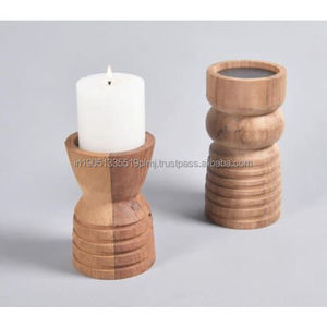 เชิงเทียนไม้มะม่วงคุณภาพสูงที่วางบนโต๊ะโคมไฟตกแต่งบ้านและสวนสำหรับตกแต่งคริสต์มาส - Product Image 2