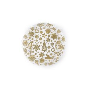 Assiettes à pizza Excelsa Panettone en verre doré 33xH2.5x33 cm, lot de 2 - Product Image 1