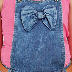 จั๊มสูทเดนิมคุณภาพสูงทรงลำลองสำหรับเด็กผู้หญิง ปี 2025 ราคาโรงงาน จั๊มสูทเดนิมระบายอากาศได้ดีสำหรับเด็กผู้หญิง - Product Image 4