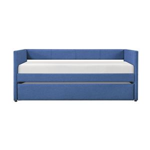 Mobili per la casa moderna 1pc Daybed con Trundle blu tessuto tappezzeria legno telaio letti categoria di prodotto - Product Image 3