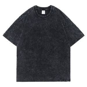 Camiseta Extra Grande para Hombre, Estilo Vintage, Lavada con Ácido, Logotipo Personalizado, 100% Algodón, Estilo Urbano, Gráfico Retro - Product Image 5