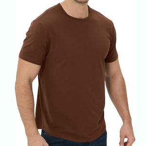 Camisetas Clásicas de Cuello Redondo para Hombre, de Algodón Suave, Manga Corta, para Uso Diario Informal, Estilo Urbano Formal, Tejido de Punto, en Venta - Product Image 2