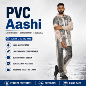เสื้อกันฝน PVC Aashi สำหรับเดินทางท่องเที่ยวกลางแจ้ง กันน้ำอย่างดี พกพาสะดวก พร้อมตกแต่งโลโก้ มีหลายขนาด M L XL XXL XXXL 5XL - Product Image 2
