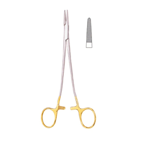 Pince porte-aiguilles à manche plaqué or, en acier inoxydable de haute qualité, instrument chirurgical, outil dentaire, prix abordable, OEM - Product Image 1