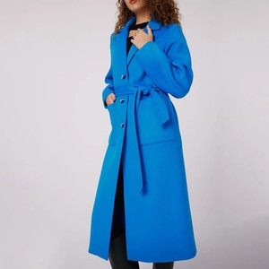Plus Size <b>Women's</b> Long <b>Wool</b> Blend <b>Coat</b> <b>Double</b> <b>Breasted</b> Notched Collar Solid Color Classic Custom <b>Wool</b> <b>Coats</b> - Product Image 2