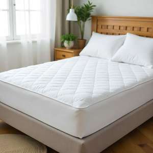 Lightweight Breathable Microfiber <b>Mattress</b> <b>Protector</b> Topper Non-<b>Waterproof</b> Fitted Bed Pad Soft Mahjong Mat Style - Product Image 3