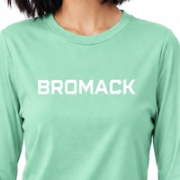 T-shirt pour femme, couleur vert menthe, manches longues, design classique, col rond, vêtements de style de vie, couleurs personnalisées, tailles personnalisées, logo personnalisé