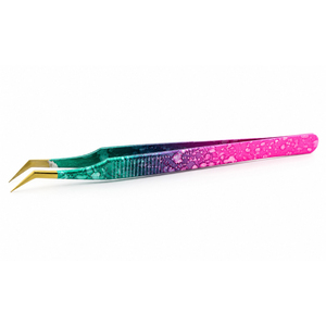 Pince à épiler professionnelle à pointe incurvée pour cils, outil de beauté en métal en forme de U pour extension de cils, application durable - Product Image 1