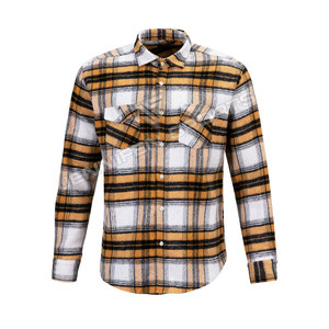เสื้อเชิ้ตผ้าแฟลนเนลผู้ชายแบบ OEM สกรีนโลโก้ได้ ไซส์ใหญ่ ผ้าแฟลนเนลขนสัตว์ 100% แขนยาว สำหรับผู้ชาย - Product Image 1