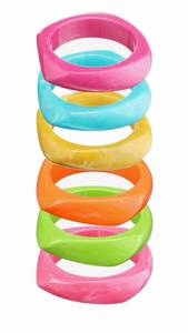 Bracelet en résine marbrée de qualité supérieure, bracelet en résine coloré fait à la main, bijoux en résine contemporains, accessoire de mode - Product Image 6