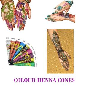 Henna de Color Vibrante |   Arte Corporal Temporal Mehndi |   Aplicación Fácil |   Uso en Salones y Eventos |   Directo de Fábrica - Product Image 2