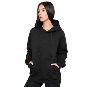 Custom Blank Black Men's Knitted Fleece Hoodies Cotton/Polyester Anti-Wrinkle Washed Crew <b>Neck</b> Pullover - Product Image 1