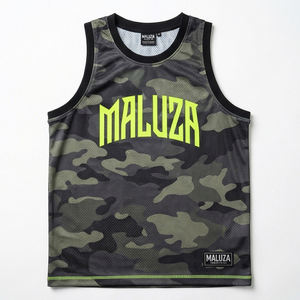 Conjunto Deportivo MALUZA Estampado para Baloncesto, Tallas Grandes, Transpirable, Camiseta y Pantalones Cortos para Gimnasio y Ropa Deportiva Urbana - Product Image 1