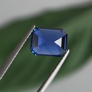 Saphir synthétique en vrac de 9 carats, taille émeraude bleue, idéal pour la fabrication de bijoux – Meilleur prix - Product Image 5