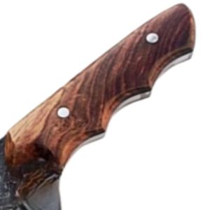 Couteaux de boucher faits à la main avec lame large en acier forgé, manche ergonomique en bois et étui en cuir pour la viande professionnelle - Product Image 5