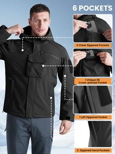 Veste Softshell Homme Style Unique en Gros, Imperméable et Respirante pour l'Hiver, Coupe-Vent - Product Image 4