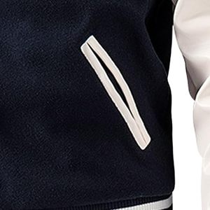 Custom Made Men Winter Knitted Varsity Letterman Button Windproof Waterproof Breathable Plus Size <b>Sheep</b> Fur <b>Jacket</b> - Product Image 6