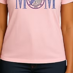 Camiseta Rosa con Logo MOM para Mujer, Ropa Casual para el Día a Día, Estilo Urbano, Cómoda, a la Moda - Product Image 5