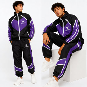 Zip up Jacket Windproof Joggers Nylon <b>Wind</b> <b>Breaker</b> Cargo Pants Sweat Pant Tracksuit Unisex Jogging Suits Set - Product Image 2
