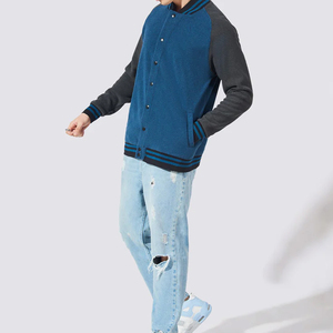 Blouson universitaire décontracté pour homme, nouveau design, style cool, col montant, logo frontal, collection hiver, vente en gros - Product Image 2