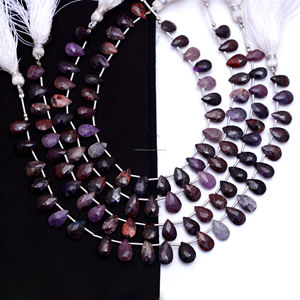 Lot en gros de pierres précieuses naturelles de Sugilite marron facettées en forme de poire, qualité supérieure, pour la fabrication de bijoux, colliers et bracelets - Product Image 1