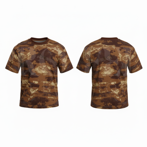 Oversized Camo Printed Pattern OEM ODM High Quality Custom Logo Design <b>T</b> <b>Shirts</b> Outdoor Drop Shoulder Comfortable Summer <b>Shirts</b> - Product Image 6