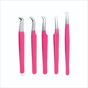 Pinces à cils professionnelles à pointe fine en acier inoxydable pour extensions de cils - Product Image 6