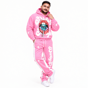 Conjunto de Sudadera con Capucha y Pantalones Deportivos Personalizados para Hombre, con Estampado Gráfico, Estilo Urbano, Marca Privada, Fabricante de Ropa OEM - Product Image 5